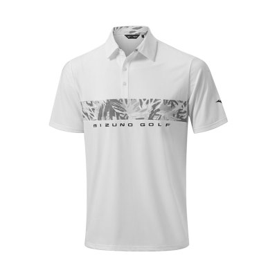 Camisa Polo Mizuno Cali Stripe Hombre Blancos - Chile M605NJAXDG